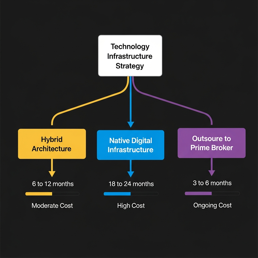 Decision framework: Three infrastructure paths with timeline and cost implications